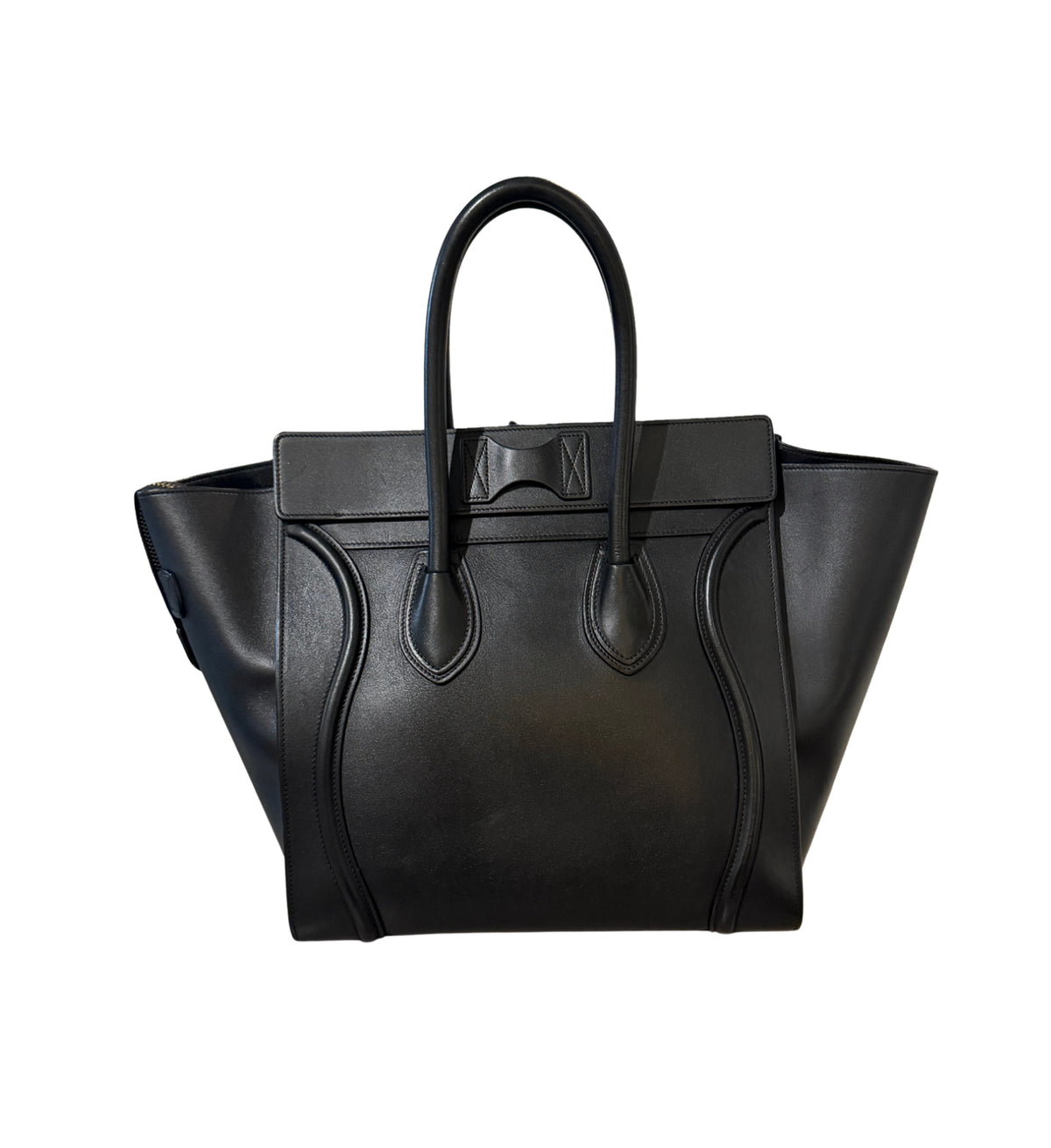 Celine Mini Luggage must nahast käekott, vaade 2