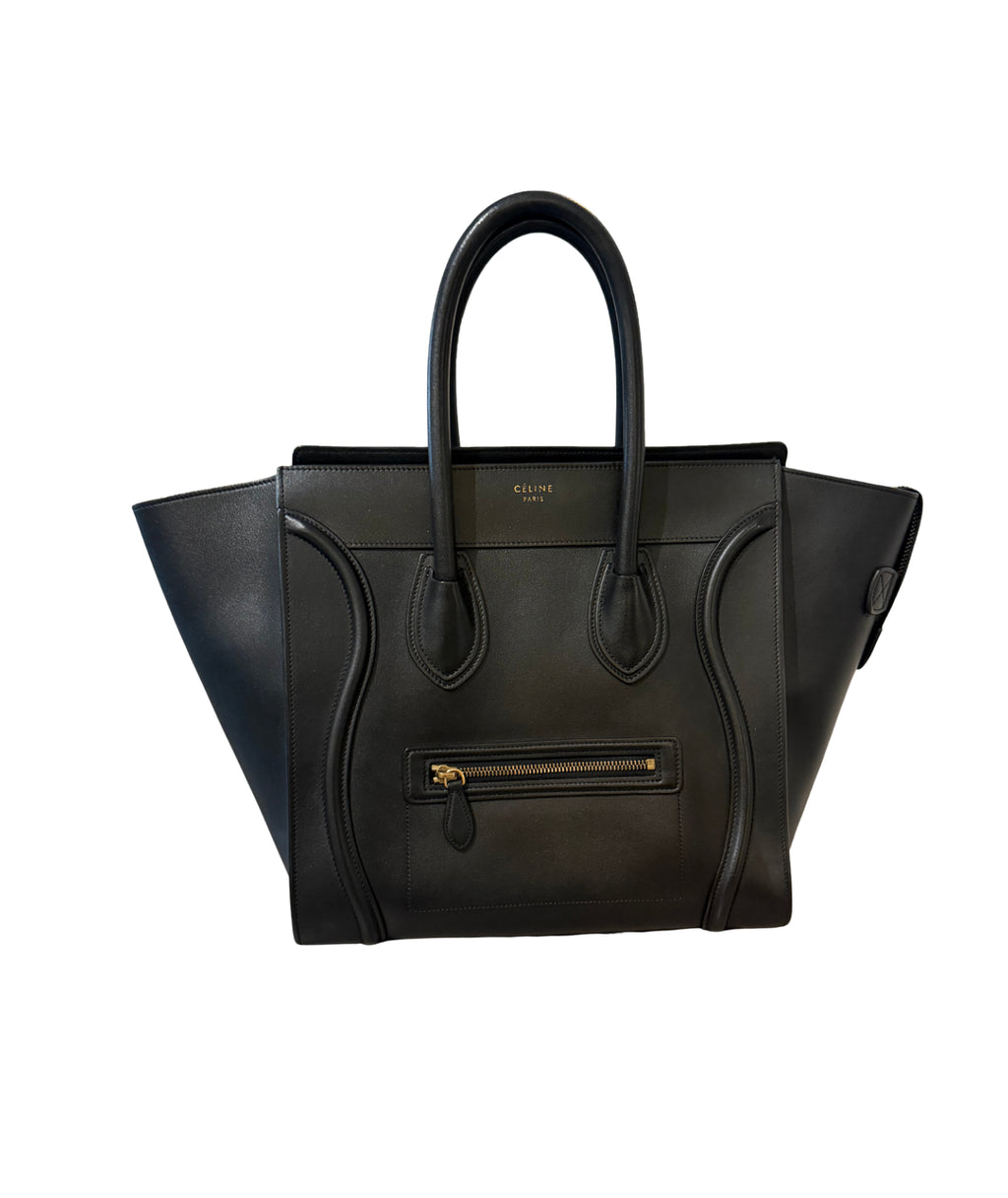 Celine Mini Luggage must nahast käekott