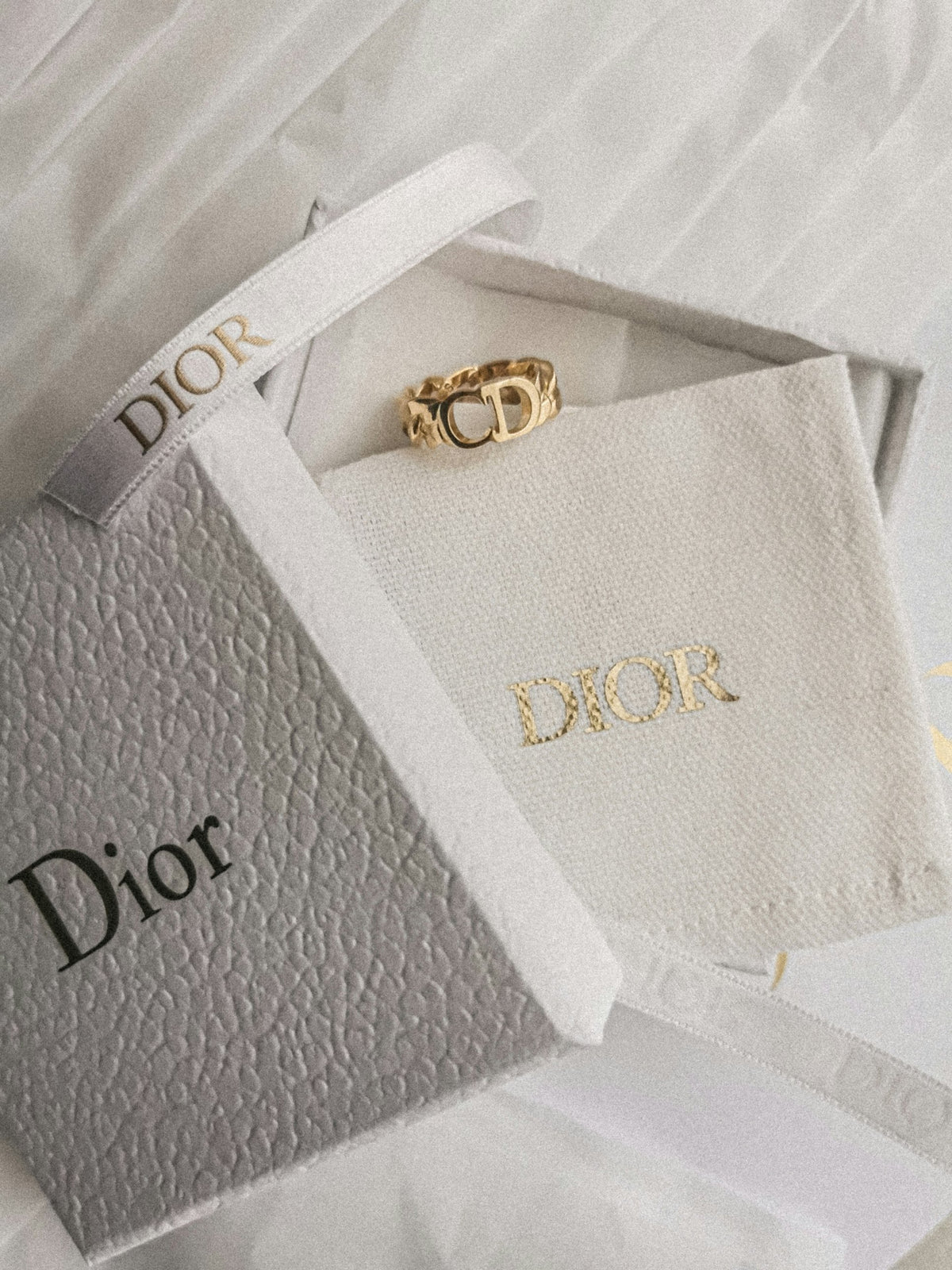Dior CD ring in its box